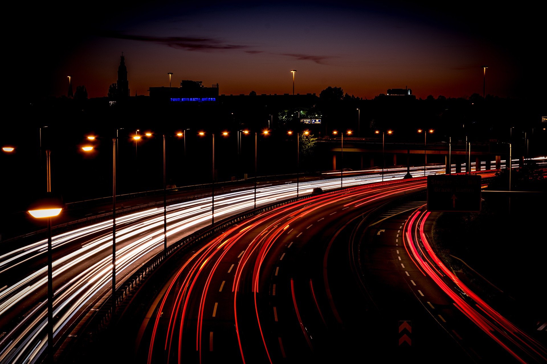 Highway at night