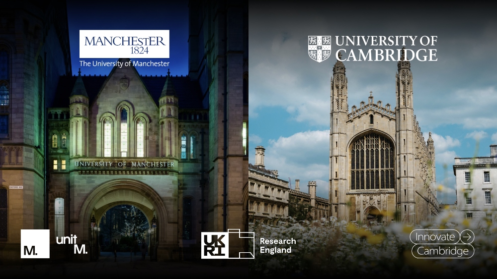 Manchester and Cambridge awarded £4.8 million funding for groundbreaking cross-UK innovation partnership