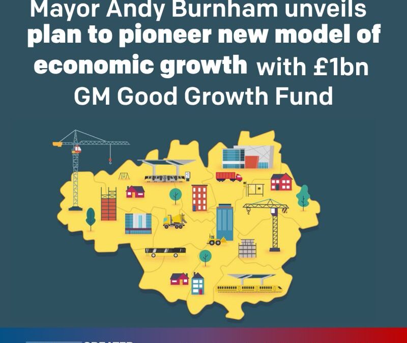 Greater Manchester unveils plan to pioneer new model of economic growth with £1bn Good Growth Fund